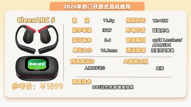 音质好的开放式耳机有哪些?2026年十大音质最好的开放式耳机推荐