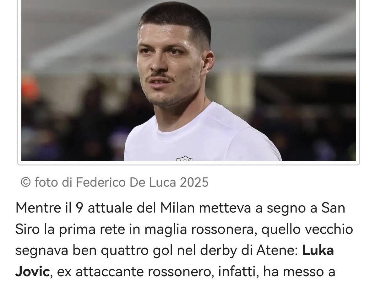 意甲媒体热议：米兰现任9号和前任9号同时爆发，现任打进米兰处子球，前任在希腊上演大四喜！