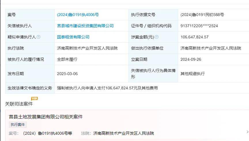 屡次被执行、持续票据逾期 莒县城投集团有数亿元资金"窟窿"(图3)