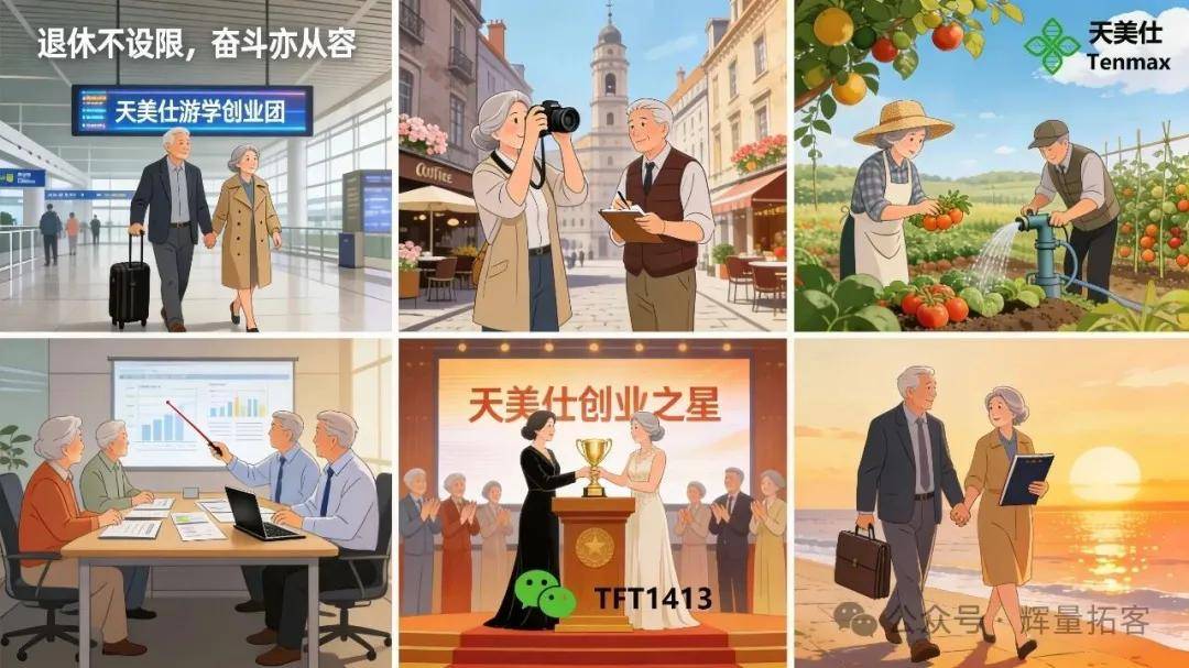 退休不褪色，奋斗正当时——天美仕游学创业，让老爸们边玩边赚有尊严，让退休生活有光有料！