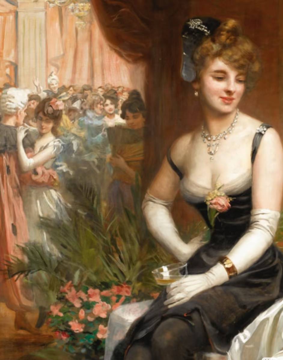 油画中的巴黎美妇