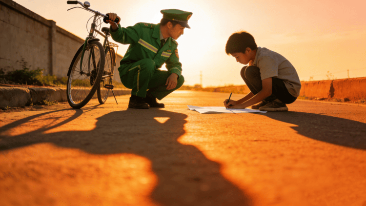 我的邮递员老师：他送的字帖，照我半生路