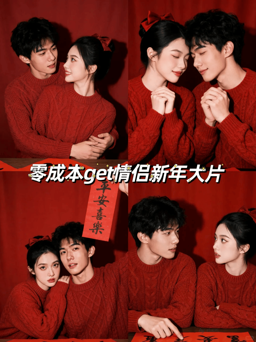 AI情侣写真 | 新年毛衣写真大片谁还没有