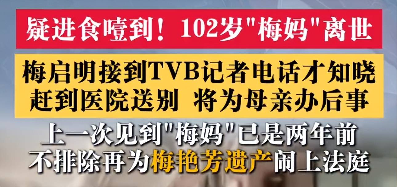 原创            全都是为了钱！梅艳芳母亲离世之后，大哥梅启明也要争遗产