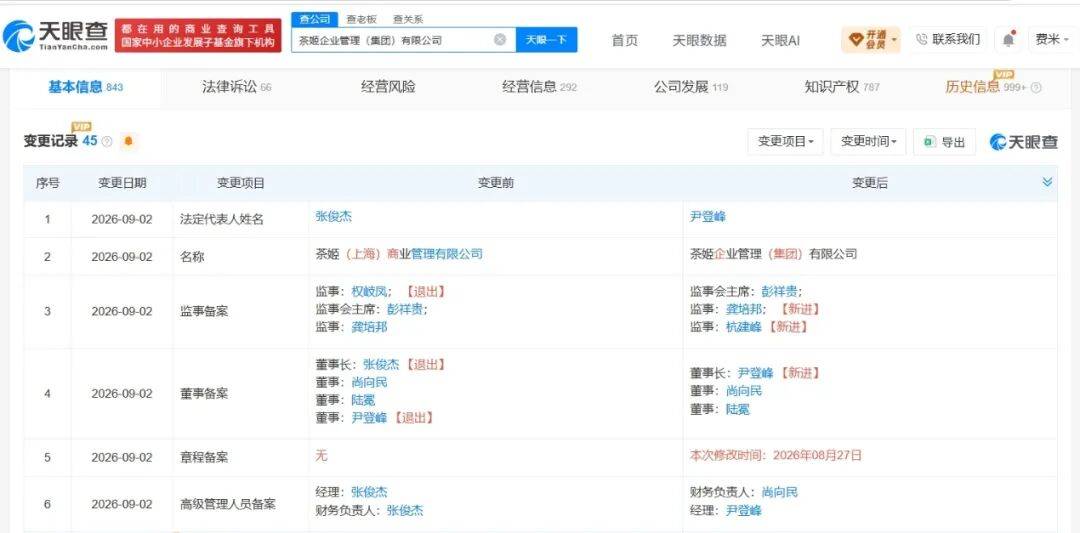 工商更名+高管交接，霸王茶姬将迎来怎样的变化？