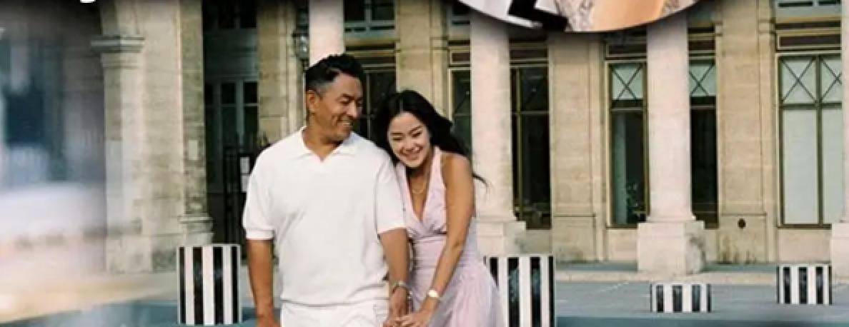 何正德与新欢巴黎写真曝光，两人在街头搂抱亲吻，林恬儿至今沉默