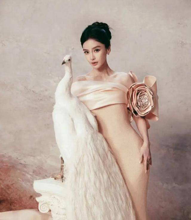 杨颖白孔雀写真刷屏！被骂只有美貌的她，藏着内娱稀缺的韧劲