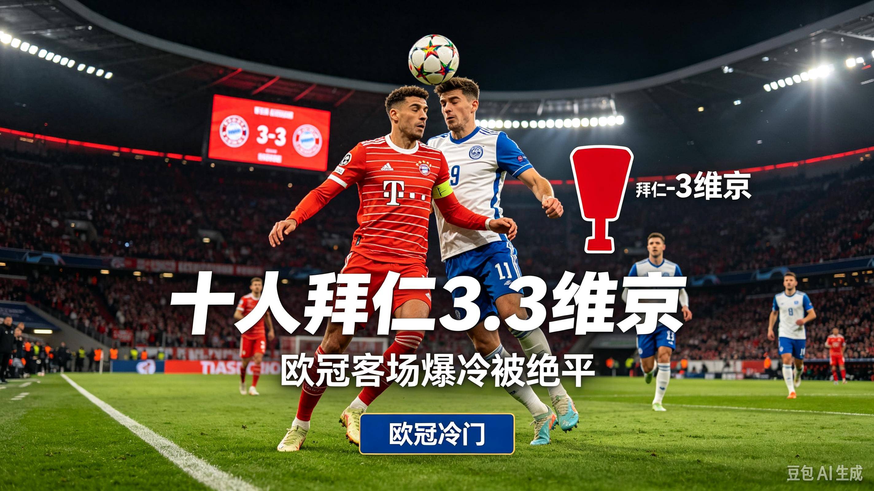 10月14日:十人拜仁客场3比3维京,让二追三后遭终场绝平,欧冠悬念再起