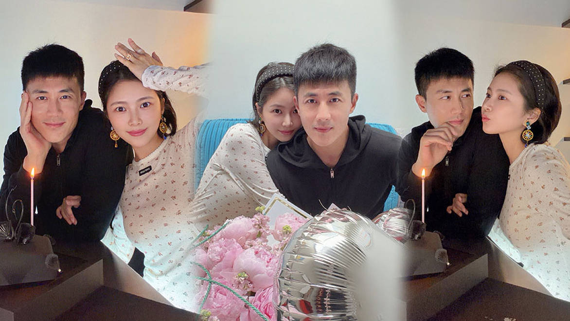 王灿晒与老公杜淳庆生合照：祝我们生日快乐！