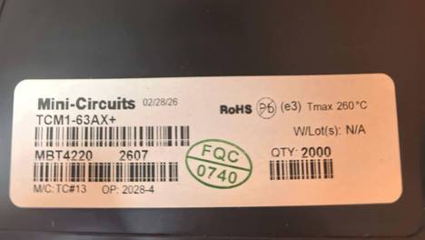 Mini-Circuits一级代理_TCM1-63AX+最新到货_TCM1-63AX+深圳现货-鑫创华科技