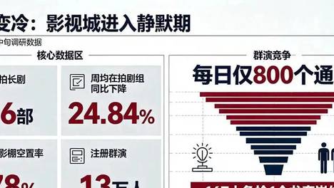 影视行业进入寒冬，横店都没什么剧组开工了，演员在领奖台上公开求戏拍，台下的观众也都不买账了