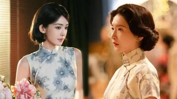 娜扎与江疏影同穿花纹旗袍裙：一份穿搭，两种风情，你更适合哪种“东方美人”美学？