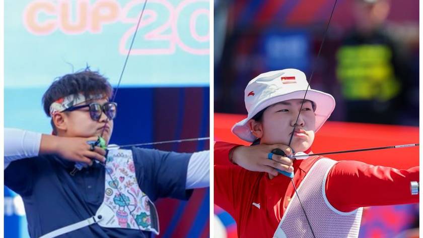 加赛输1环 中国队射箭世界杯马德里站反曲弓摘银