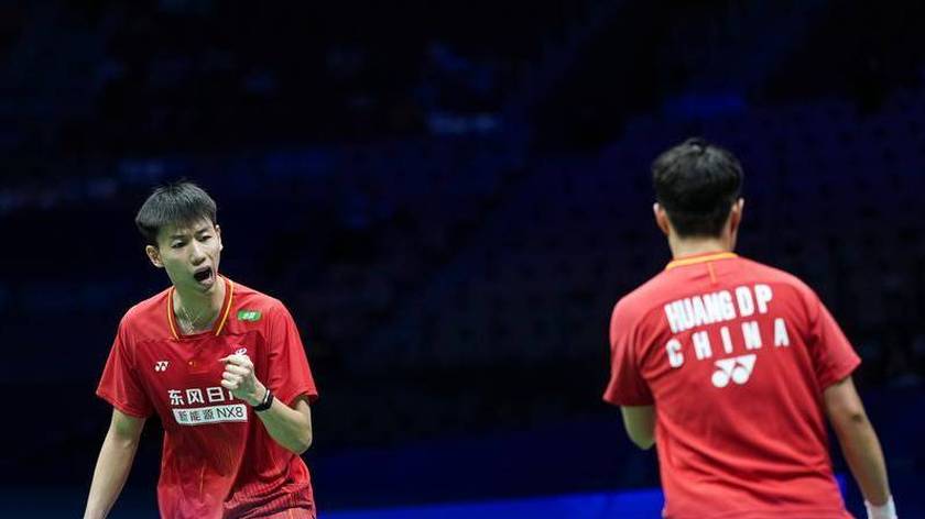 中国大师赛-凤凰组合2-0进决赛 赛中庆祝得分