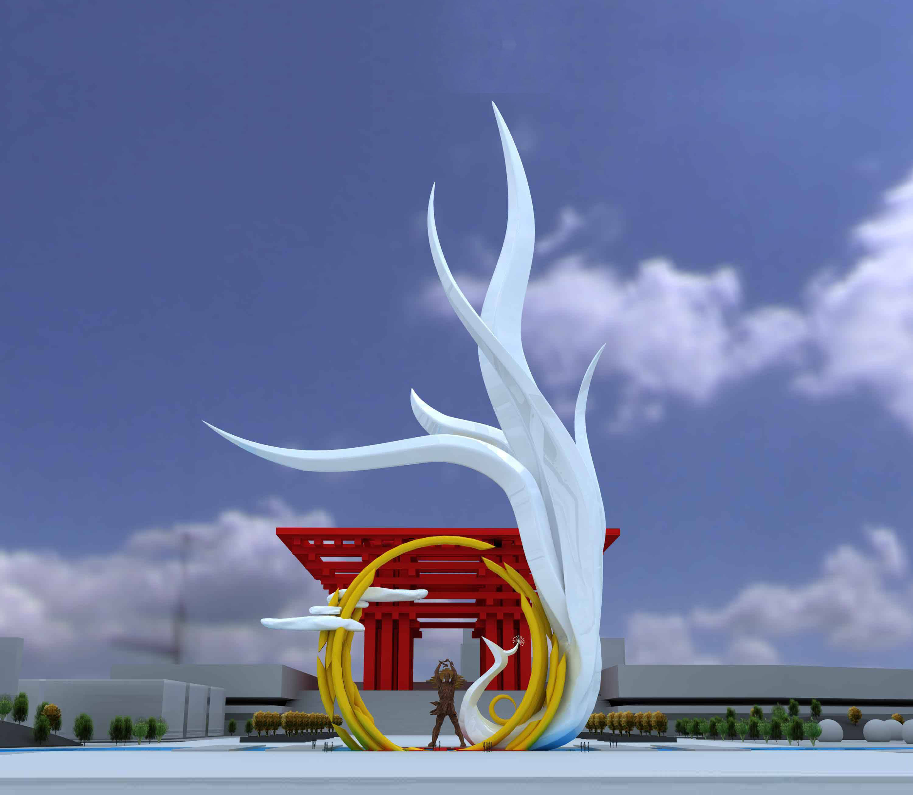 广场艺术雕塑的创作理念源于城市的历史,文化和地理特色_内涵