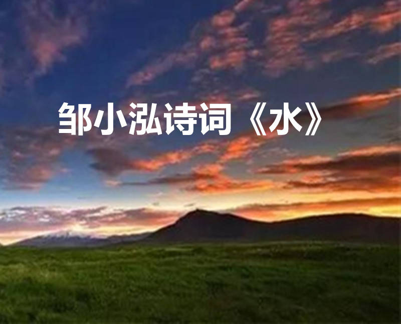 鄒小泓詩詞《水》_方好_七律_上海