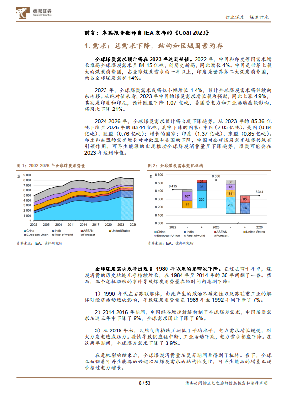 煤炭開採行業深度-全球煤炭行業未來3年10大趨勢 (附)