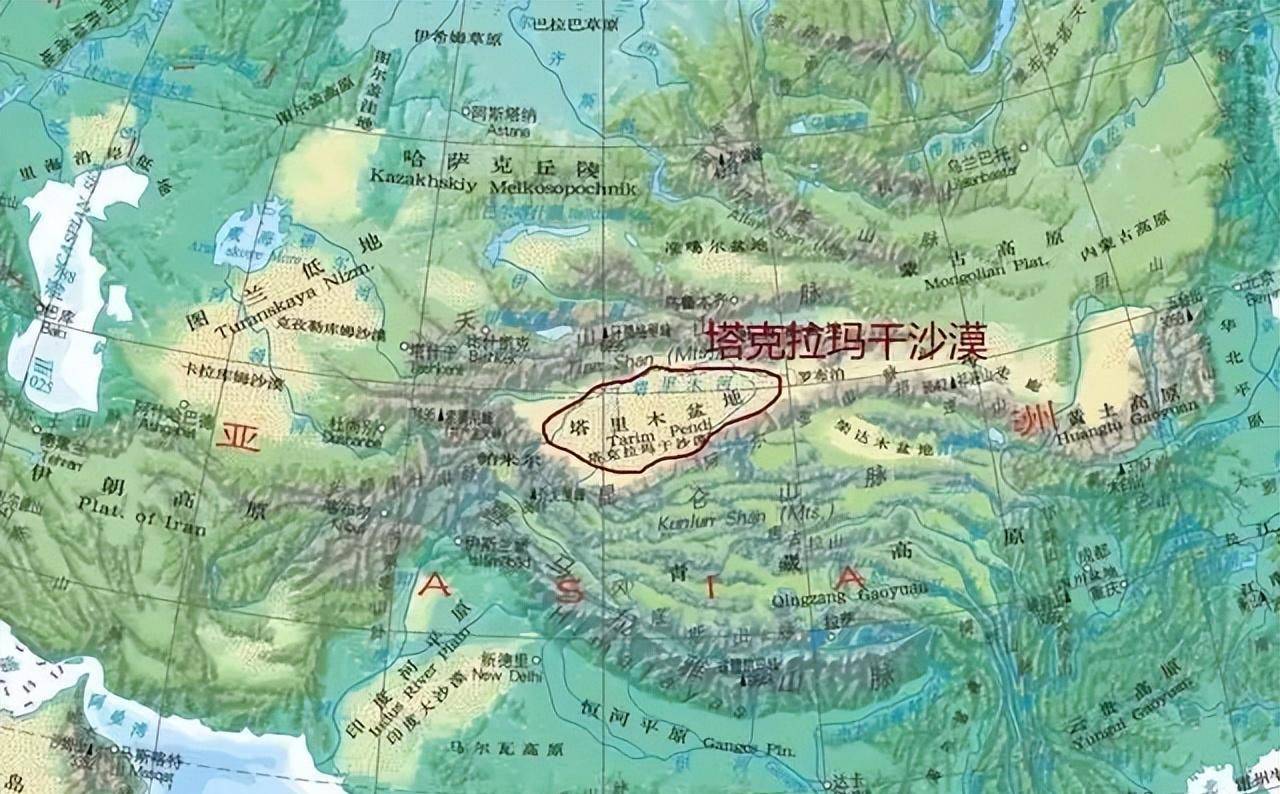 如今从中国地图上看新疆位于西北部,而从世界地图上看位于亚欧大陆