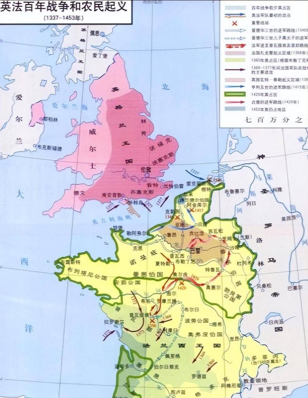 英法百年战争地图演变图片