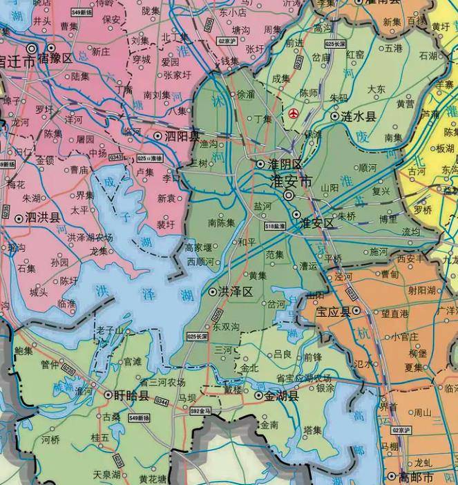 江苏北部一市,面积虽然不算太大,但100年来的区划变动却是最大_淮安