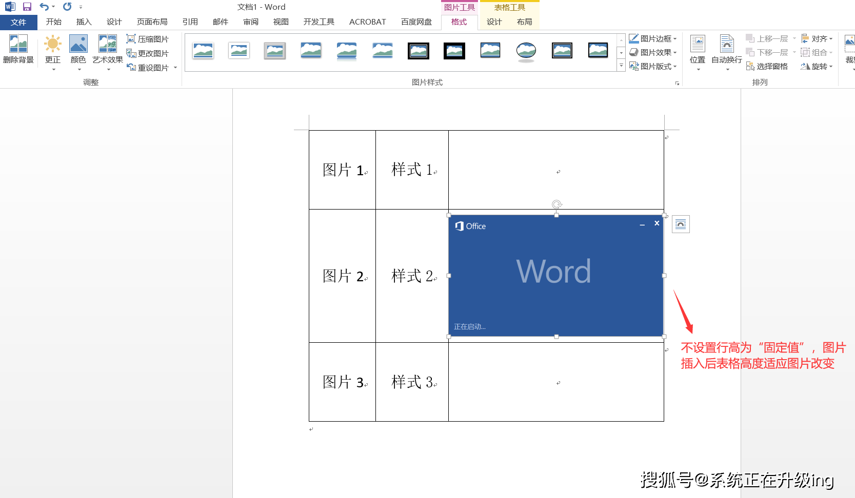 word插入图片表格不变形