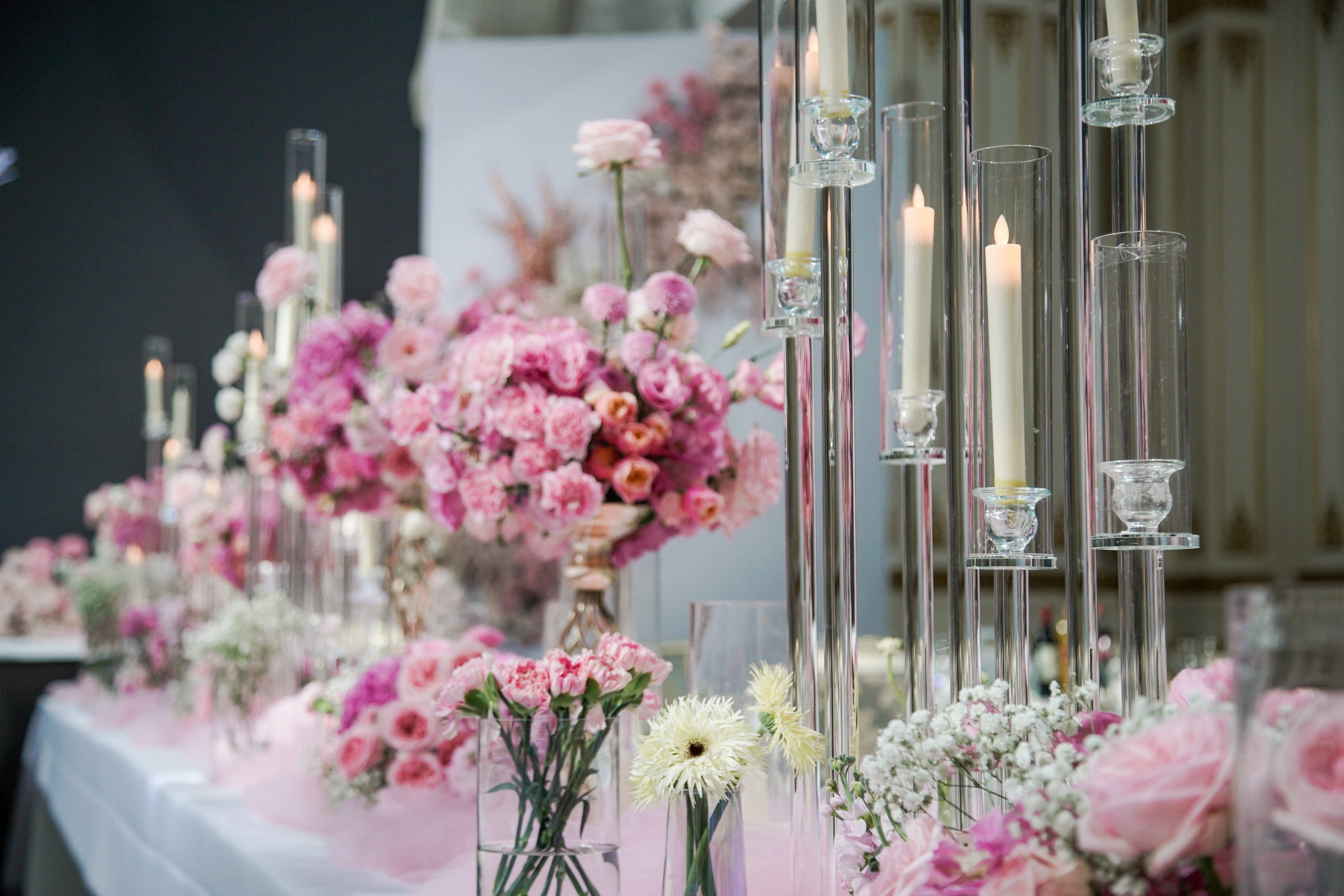 韩系婚礼氛围感太棒啦!浪漫交织美到发光_粉色_水晶_