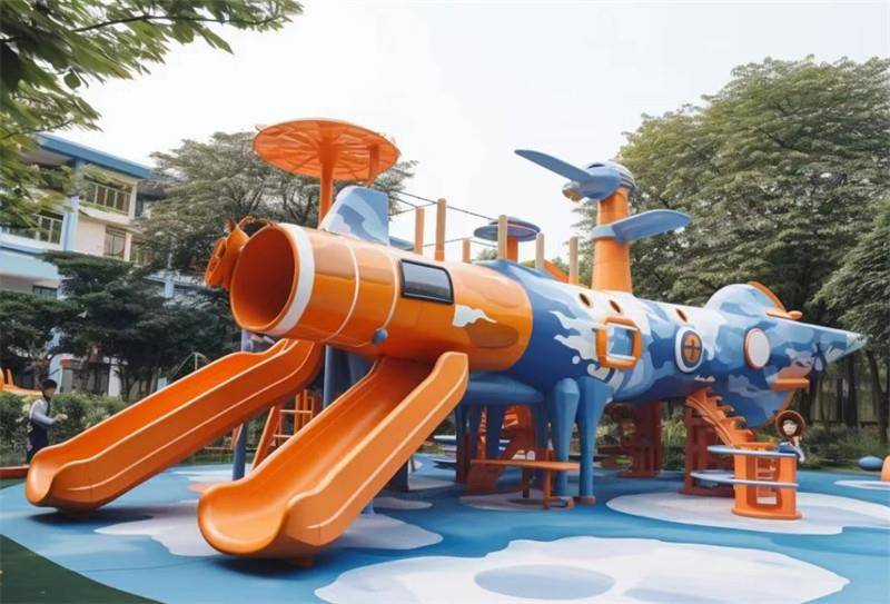 小型的儿童游乐场组合滑梯价格一般较低,大型的成人游乐场组合滑梯