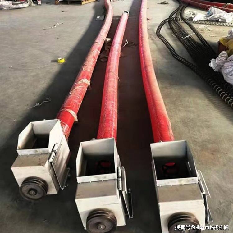 电动120型软蛟龙吸粮机 农村装车粮食抽粮机 15米中驱动软管吸料机