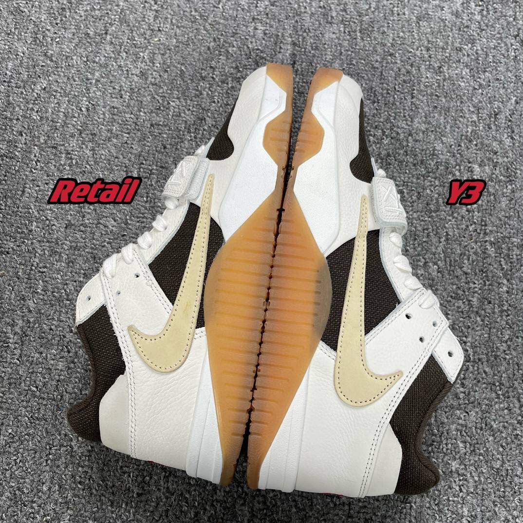 nike ts联名全新魔术贴白棕摩卡真假对比_的设计_鞋底_方面