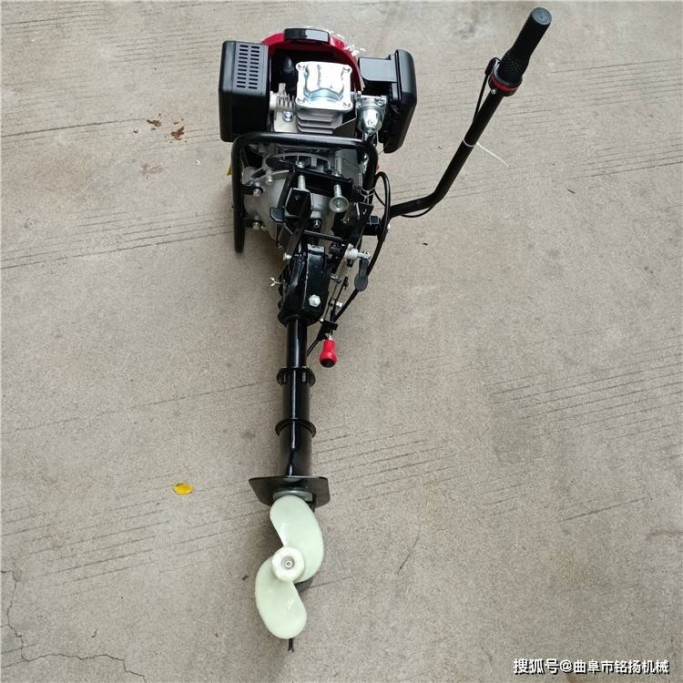 带档位冲锋舟船外机 12v电动船尾挂机 皮筏艇汽油挂桨机_产品_竹排
