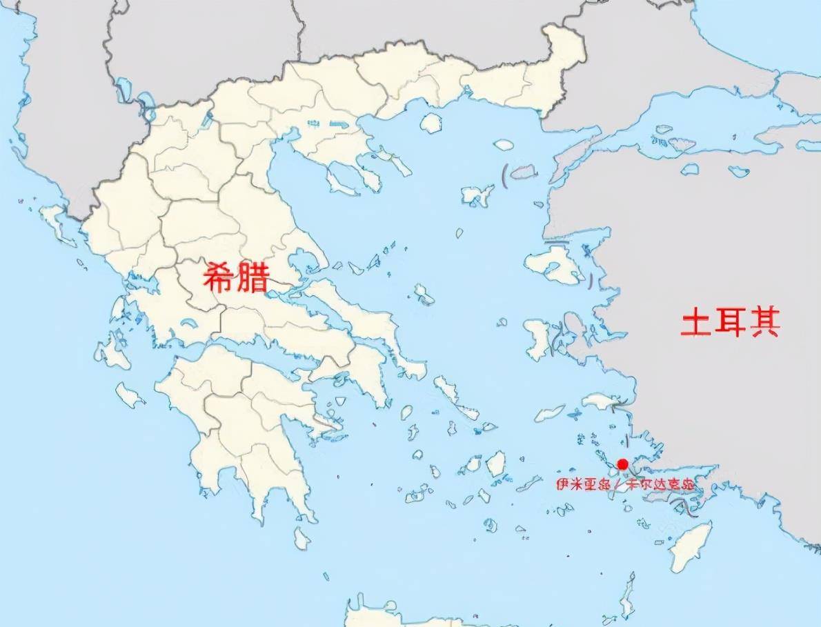 打开地图就可以看到,希腊跟土耳其隔着爱琴海相望