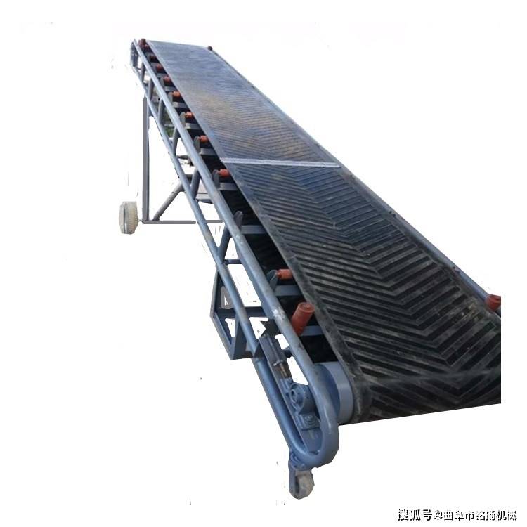 仓库传递带小型皮带机 小型折叠传送带 v型托辊输送机_输送带_升降