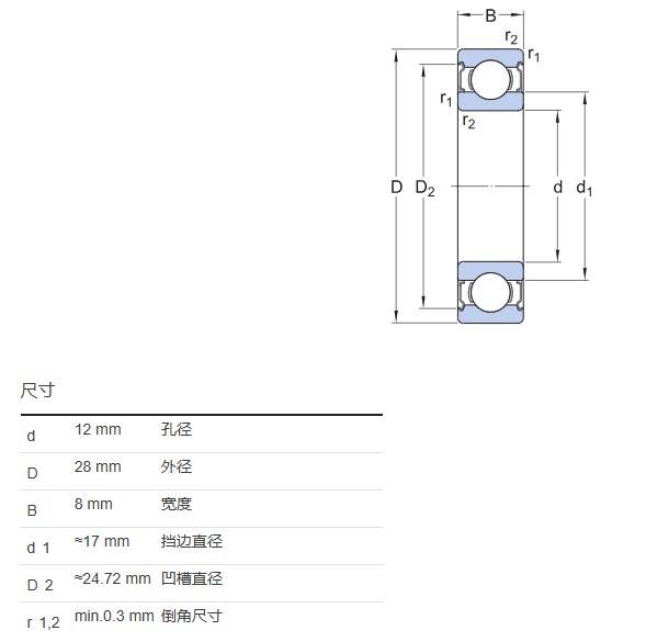 固态油脂轴承 s6001