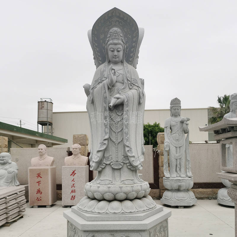 石雕三面观音像如何选择石材种类?_雕刻_花岗岩_汉白玉