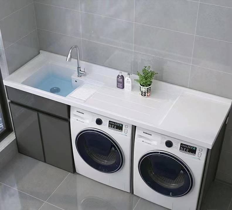 南宁舒铭洗衣机柜全铝阳台洗衣机柜生产厂家专业定制阳台洗衣机柜