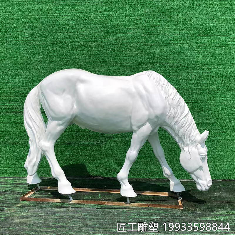 玻璃钢骏马雕塑仿真动物景观摆件雕塑