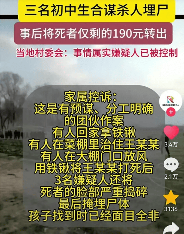 原创校园恶魔肆虐法律岂能轻判河北三名中学生杀人埋尸案震惊全国