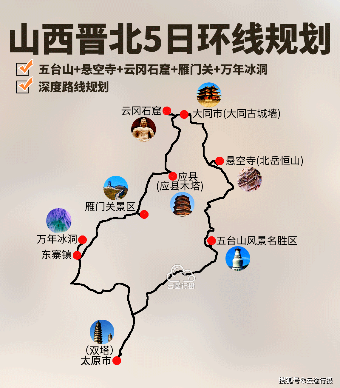 五台山公交线路图图片