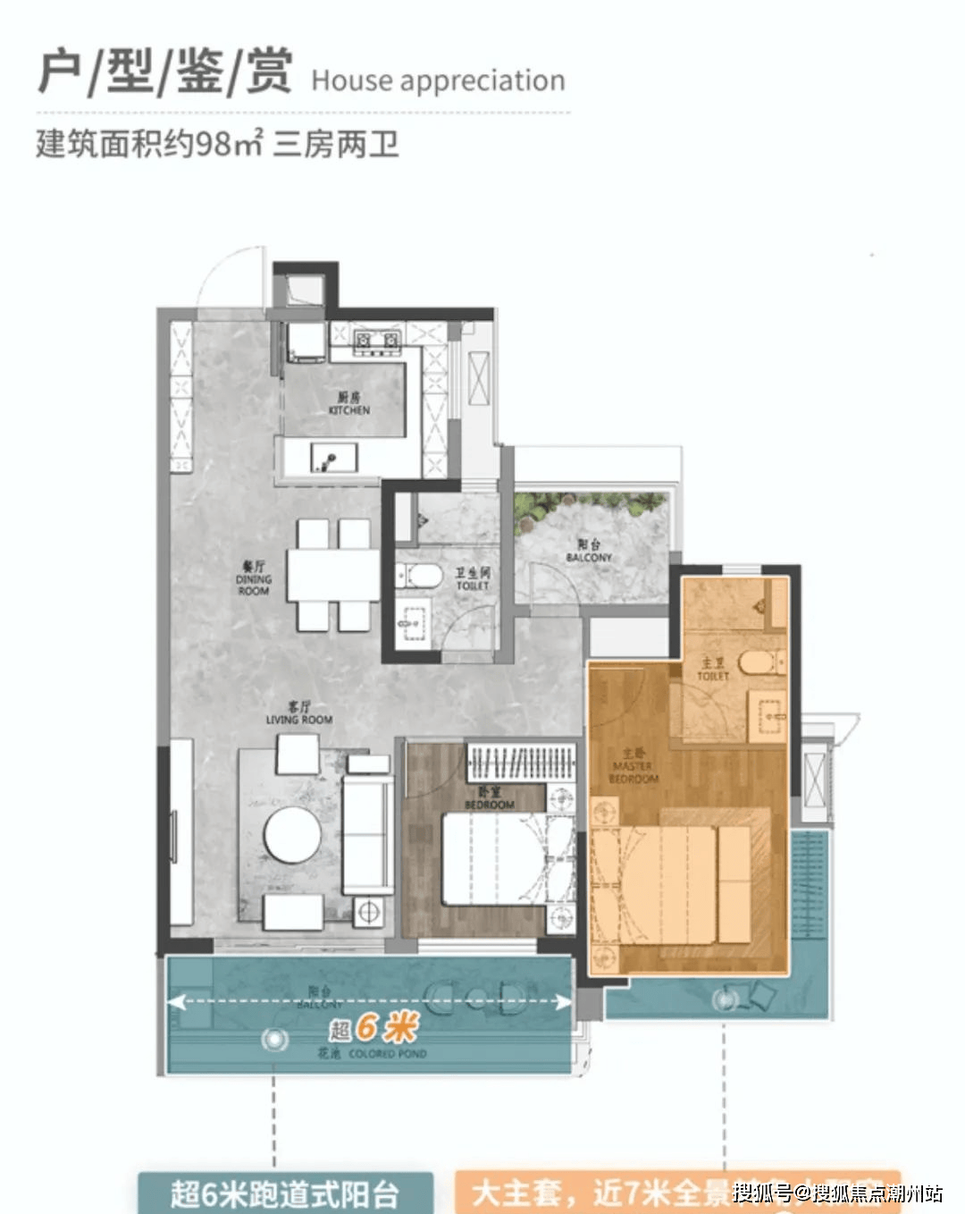 4米长阳台,主卧超长衣柜,270度景观飘窗,总价730万起!