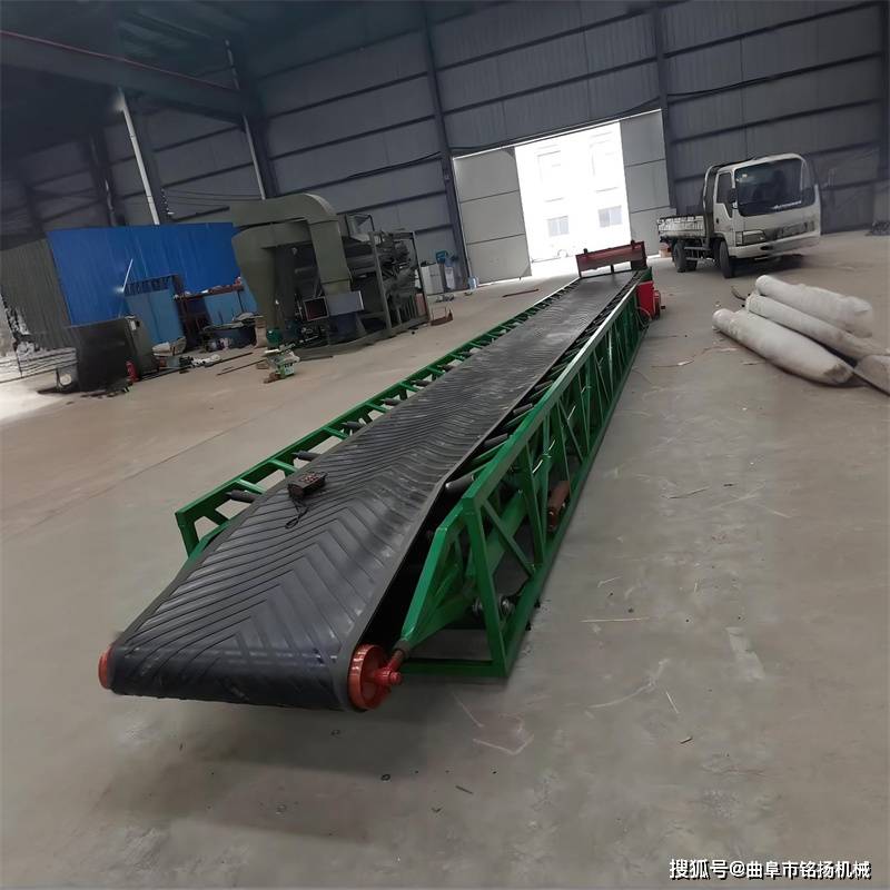 双槽钢带式运输机石膏粉平行皮带传送机仓库用可移动输送机