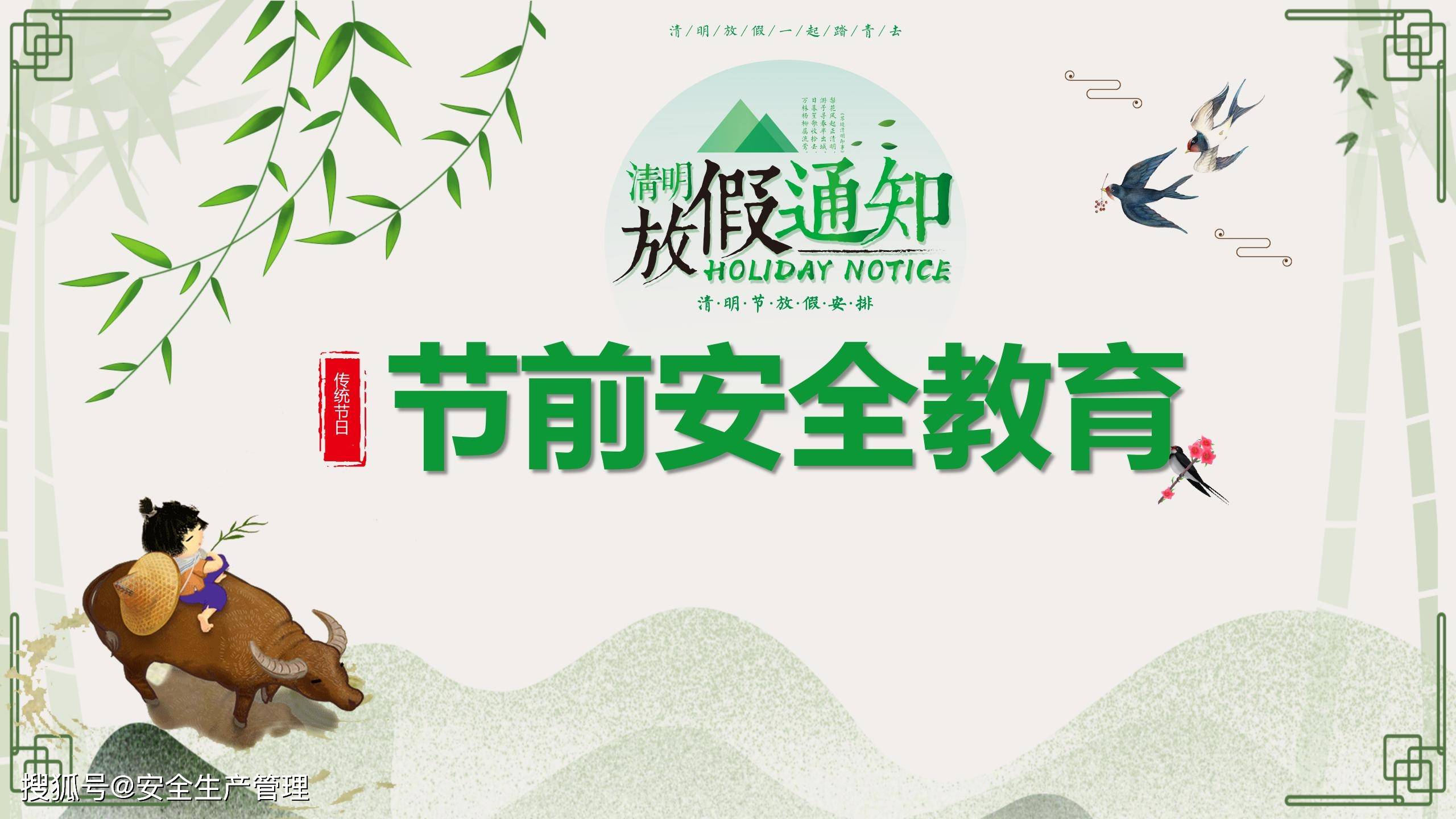 2024清明节前安全教育培训(29页)