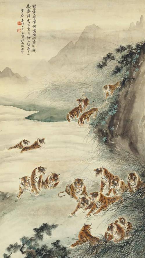 原创张大千醉酒画虎被人花高价买走酒醒后羞愧万分发誓永不画虎