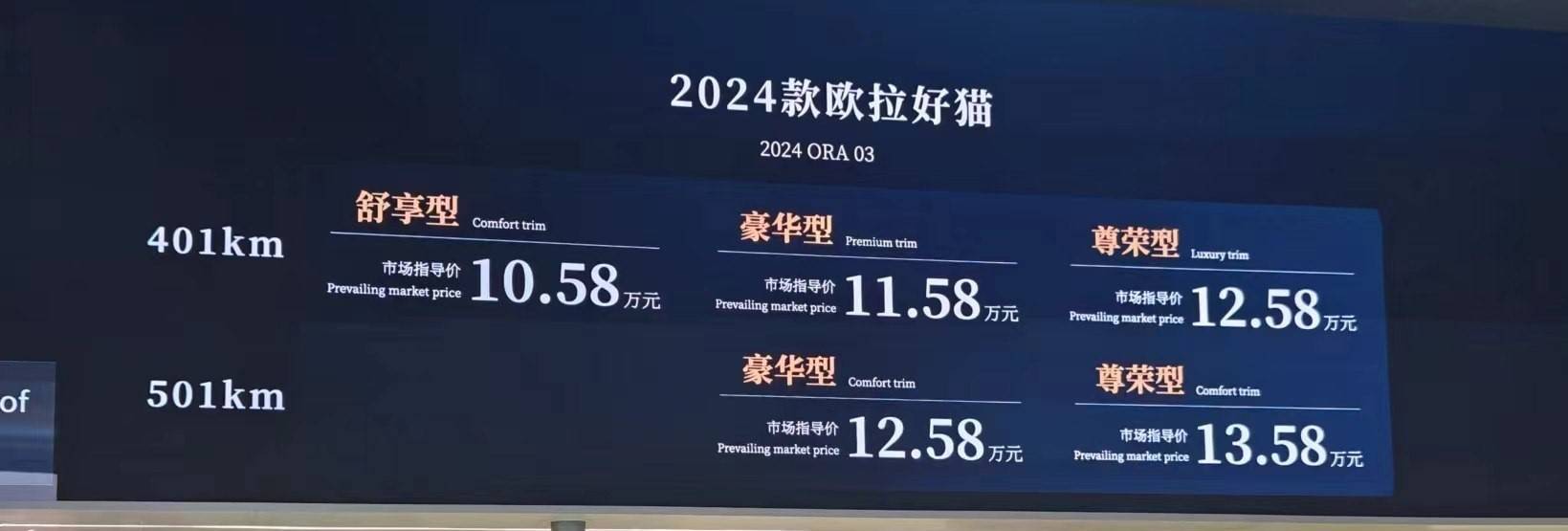2024北京车展:全新欧拉好猫正式上市，售价10.58-13.58万元_搜狐汽车_ Sohu.com。