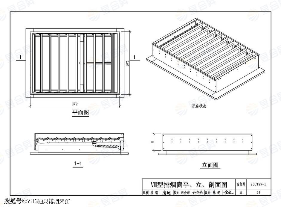 图集详解:23cj87-1《采光,通风,消防排烟天窗(一)》