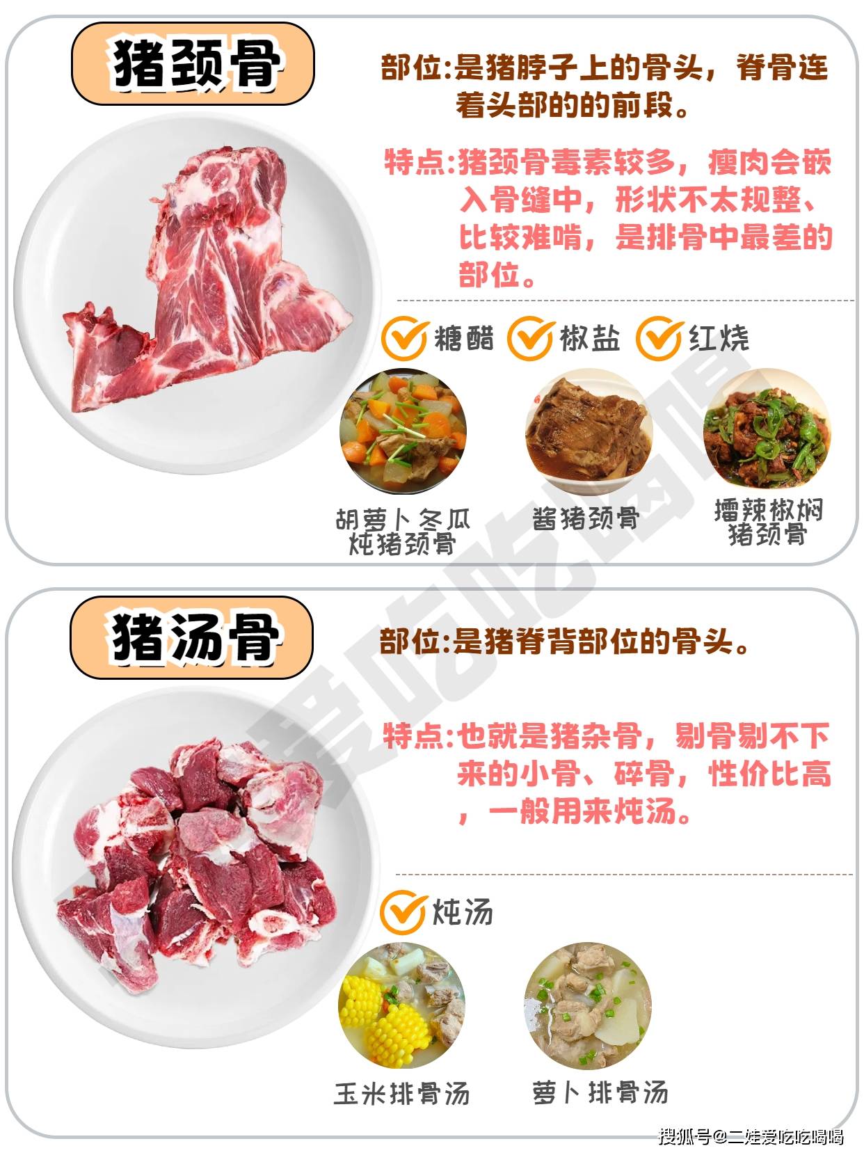 9种常见猪骨的区别及做法附挑选技巧_部位_排骨_骨头