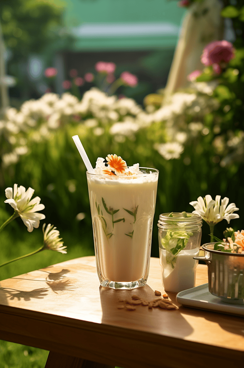 夏日清凉奶茶图片