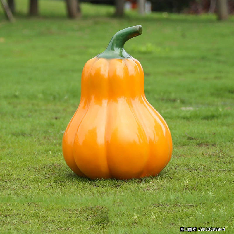 玻璃钢南瓜农作物雕塑 草坪蔬菜造型景观装饰