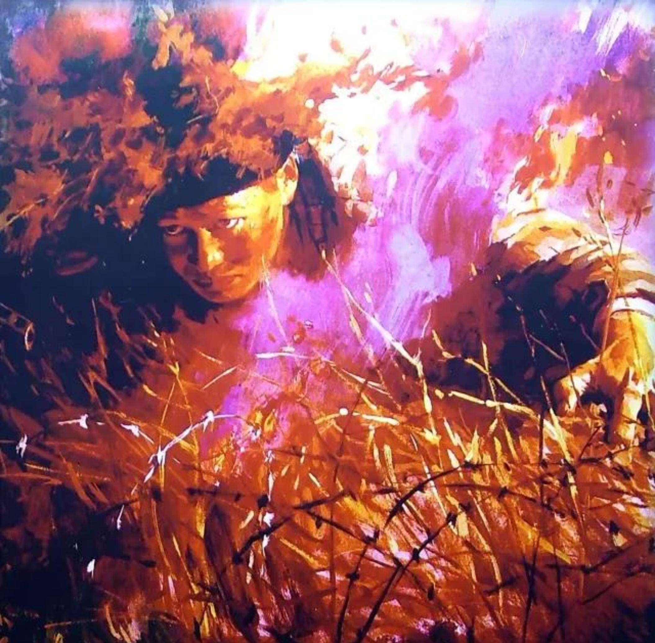 抗美援朝战场上的钢铁战士邱少云烈火借着山风越烧越大,李启的军衣