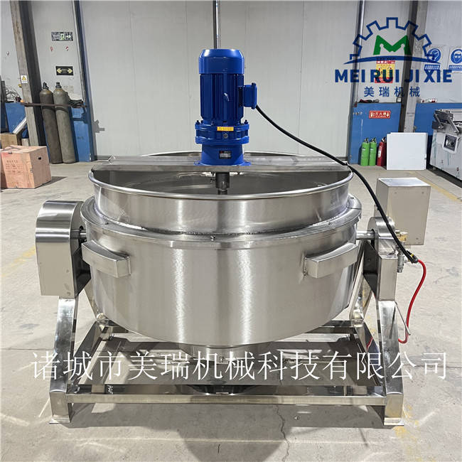 500l蒸汽加热夹层锅 酱油熬制夹层锅 电导热油加热夹层锅现货