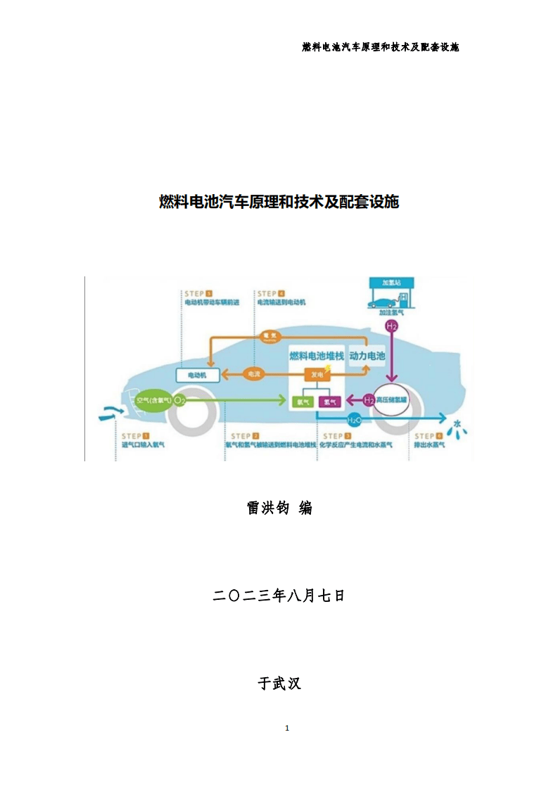 2023燃料电池汽车原理技术及配套设施